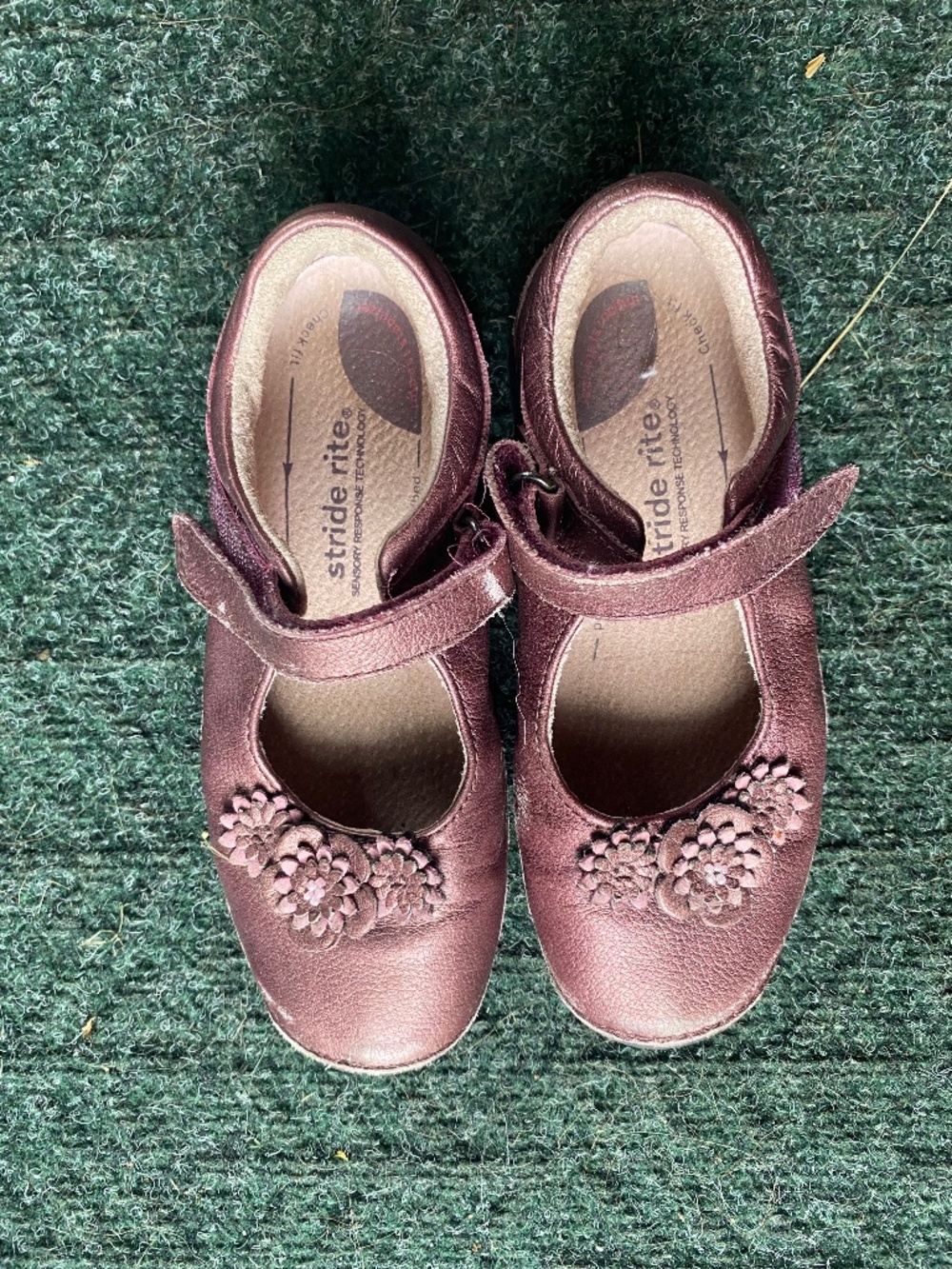 Mauve metallic Mary janes